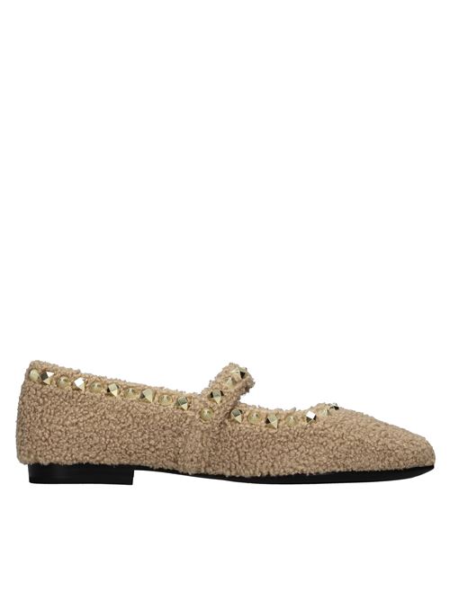 Ballerine in ecopelliccia ASH | BEATNIK FUR THIN FAKE CURLY FURCAMEL